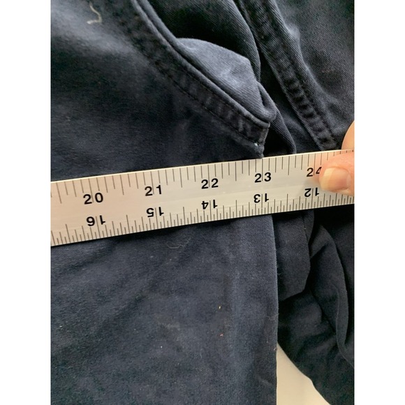 VTG Y2K Utility Jacket Large Tommy Hillfiger Navy Button & Drawstring MILITARY - Picture 12 of 12